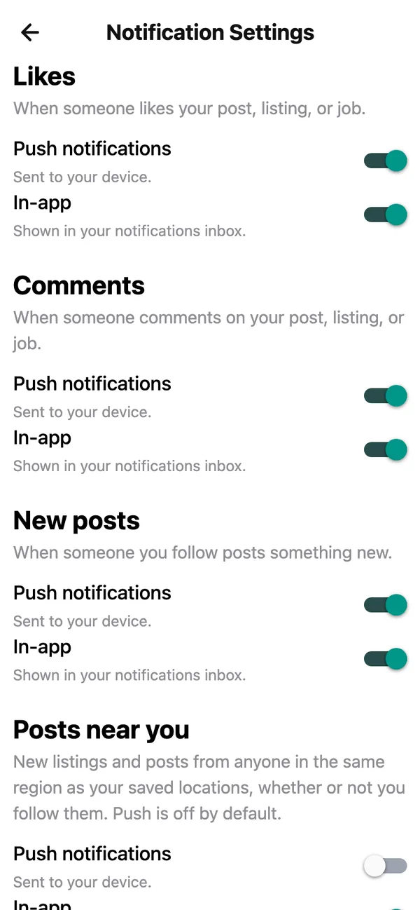 Notification Settings